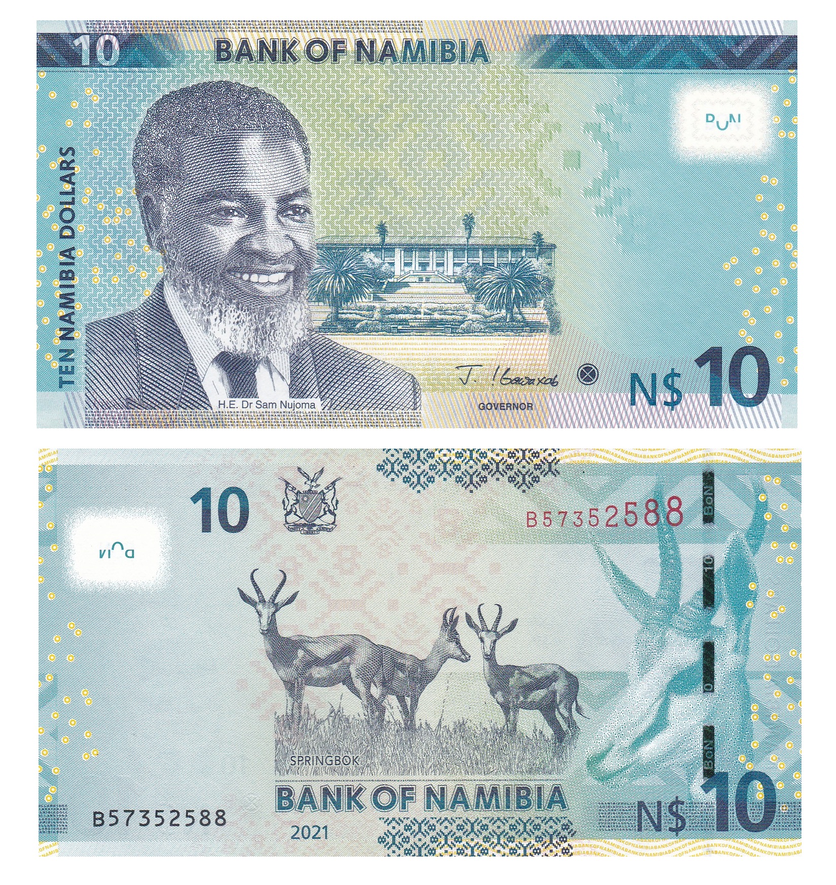 Namibia #16b 10 Namibia Dollars